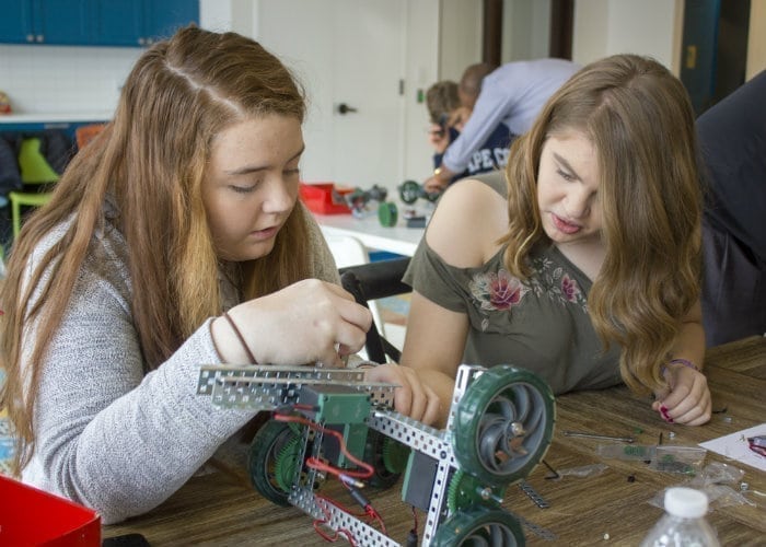 Kids Working on a robot