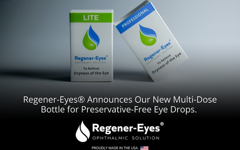 Regener-Eyes® Announces Our New Multi-Dose Bottle for Preservative-Free Eye Drops